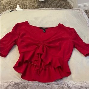 Red blouse